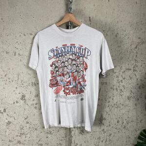 Vintage Detroit Red Wings 1997 Team Caricature Medium NHL Champions Shirt